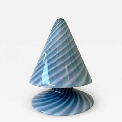 blue Murano glass lamp by la Murrina. Italy 1970. in the style of Venini, Vistosi, Mazzega Aldo Carlo Nason, Stilnovo, Joe Colombo, Arteluce, Arredoluce, Lumi, Luci, Rggiani, Sciolari, Werner Pantone, Luigi Colani, Raak, Angelo Lelii, Angelo Brotto, Esperia chandelier sconces pendant lightning brass de steel stainless mid-century modern space age 1970 1980