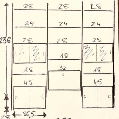 plan with depths of each element
