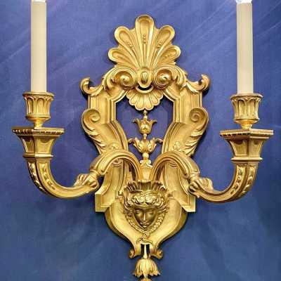 Pair of LXIV style gilt bronze sconces - CARPENTIER Antiquités
