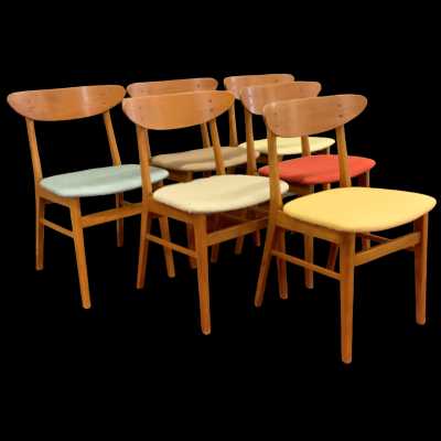 6 Danish design chairs