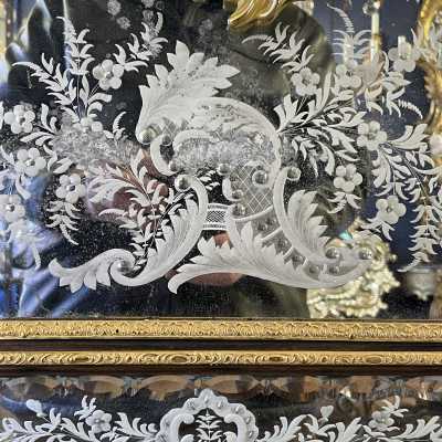 Venetian mirror - 19th century Venice mirror - Carpentier Antiquités