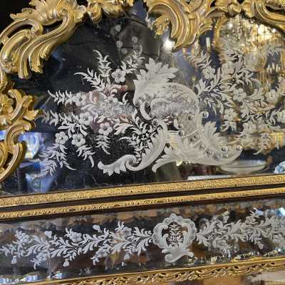 Venetian mirror - 19th century Venice mirror - Carpentier Antiquités