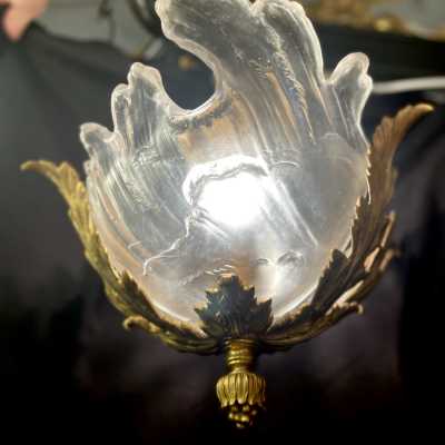 Glass paste ceiling lamp 1920 - CARPENTIER Antiquités