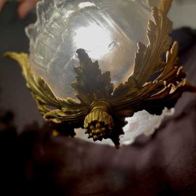 Glass paste ceiling lamp 1920 - CARPENTIER Antiquités