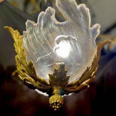 Glass paste ceiling lamp 1920 - CARPENTIER Antiquités