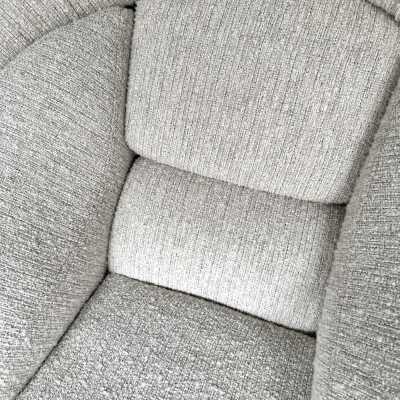 Large Mid-Century Modern Space Age armchairs or lounge chairs in Boucle fabric and fiberglass structure by Sapotiti. New upholstery. Famous design like Gio Ponti, Gianfranco Frattini, Cassina, Osvaldo Borsani, Joe Colombo, Vico Magistretti, Ico Luisa Parisi, Mario Bellini, Tito Agnoli, Afra Tobia Carlo Scarpa, Luciano Frigerio, Marco Zanuso, Giulio Moscatelli, Formanova. metal brass wood 1960s 1950s