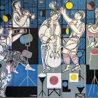 希少本 ROGER CAPRON : Ceramiste プルーヴェ ペリアン Roger Capron - Decorative Panel - Unique Piece - 1987 | Paul Bert