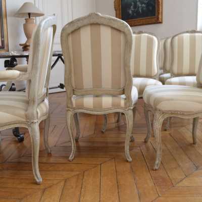 Chaises bois peint
