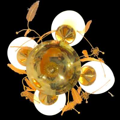 Scandinavian brass chandelier
