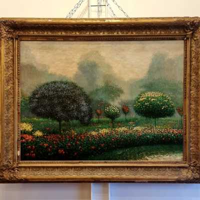 Grande Huile sur Toile - Impressionniste - Ca 1960