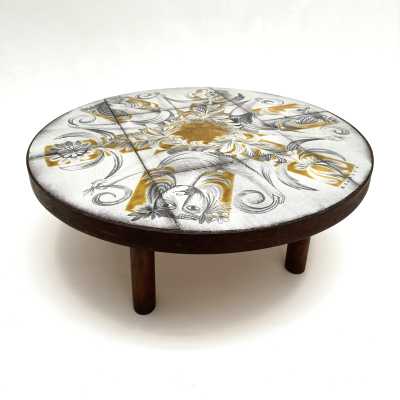 Jean Derval for Roger Capron, Low Table, Vallauris c. 1970