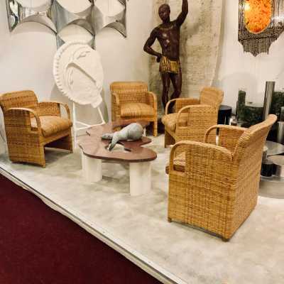4 Italian armchairs by Gae Aulenti