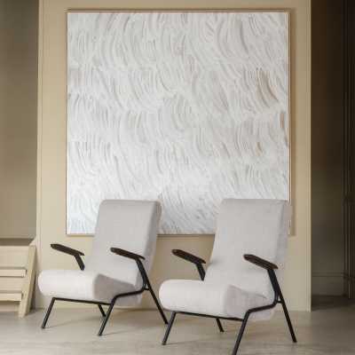 Pair of Guy Besnard Paul Bert Serpette armchairs
