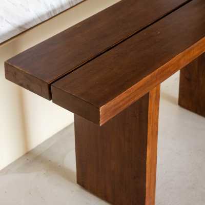 Wooden console circa 1970 paul bert serpette