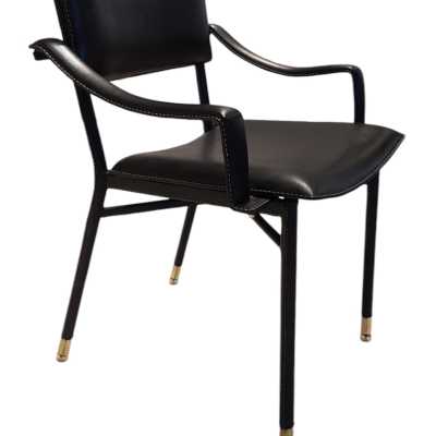 Pair of Jacques Adnet armchairs