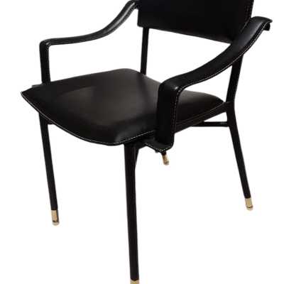 Pair of Jacques Adnet armchairs