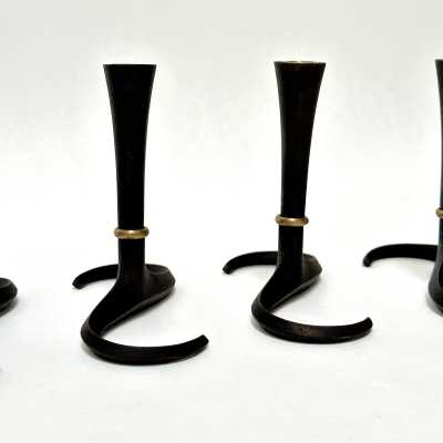Jens Harald Quistgaard, Cast Iron Candleholders, Denmark c.1965