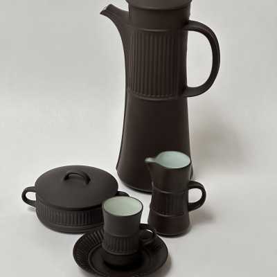 JH Quistgaard, Fluted Flamestone Coffee Set, Dansk Designs, 1957