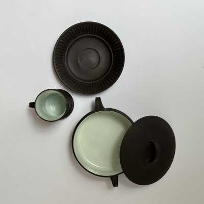 JH Quistgaard, Fluted Flamestone Coffee Set, Dansk Designs, 1957