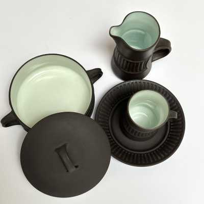 JH Quistgaard, Fluted Flamestone Coffee Set, Dansk Designs, 1957
