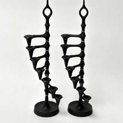Jens Harald Quistgaard, Pair of Candletree Candleholders, Denmark 1961