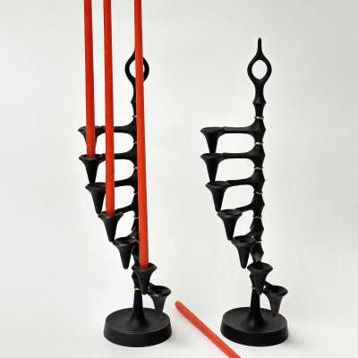 Jens Harald Quistgaard, Pair of Candletree Candleholders, Denmark 1961