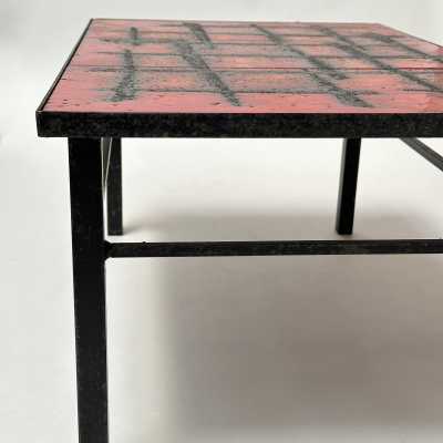 Lava Glazed Low Table, R&J Cloutier, France c.1960
