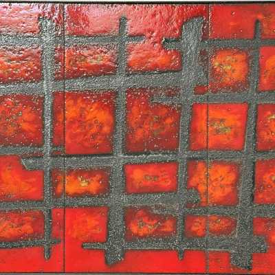 Lava Glazed Low Table, R&J Cloutier, France c.1960