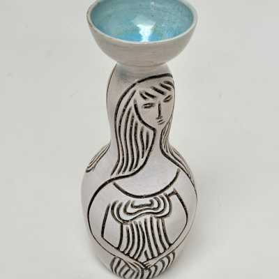 Accolay, Double Faced Vase, France c.1960