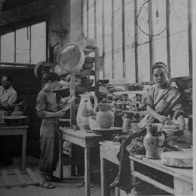 Jo Amado in her workshop by Maurice Crespi 1959