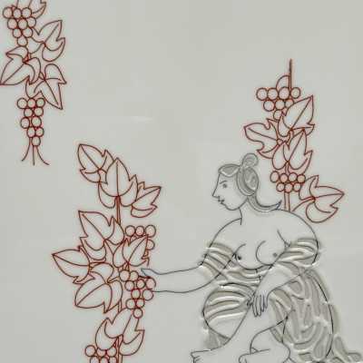 Unique Decorative Art Tile, Roger Capron, Italy c.1980