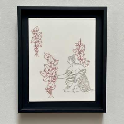 Unique Decorative Art Tile, Roger Capron, Italy c.1980