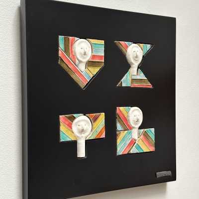 Decorative Panel "Butterflies", Roger Capron, Vallauris 1994