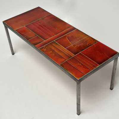 Glazed Lava Low Table, Roger Capron, Vallauris c.1970