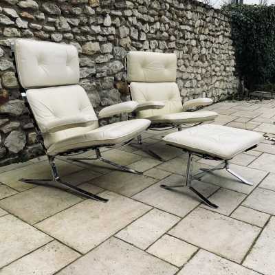 Leather armchairs