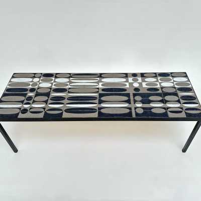 Ceramic Low Table "Ellipses", Roger Capron, Vallauris c.1965