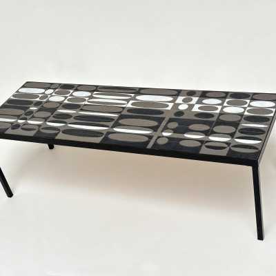 Ceramic Low Table "Ellipses", Roger Capron, Vallauris c.1965