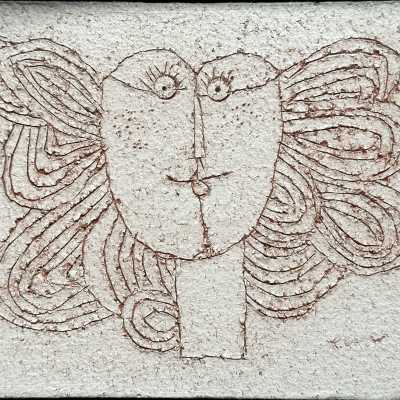 Stoneware Art Tile, Roger Capron, Vallauris c.1980
