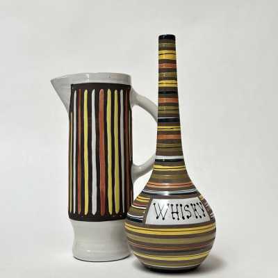 Ceramic Bottle Vase, Raymor, Italy c.1950