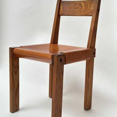 Set of 6 S24 Chairs, Pierre Chapo, France c.1960
