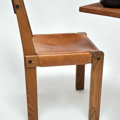 Set of 6 S24 Chairs, Pierre Chapo, France c.1960