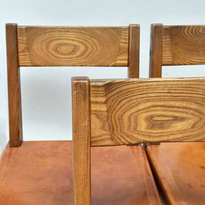 Set of 6 S24 Chairs, Pierre Chapo, France c.1960