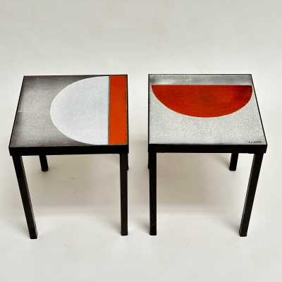 Glazed Lava End Tables, Roger Capron, Vallauris c.1965
