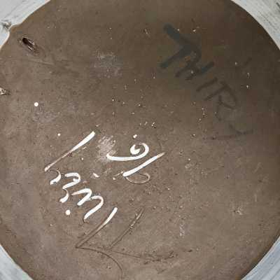 Albert Thiry, Large Grogged Clay Bowl, Vallauris c.1980