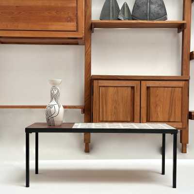 Roger Capron, Ceramic and Teak Low Table, Vallauris c.1960