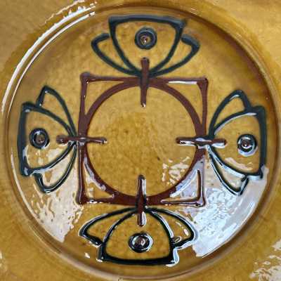 Large Glazed Earthenware Dish, Biot, c.1960