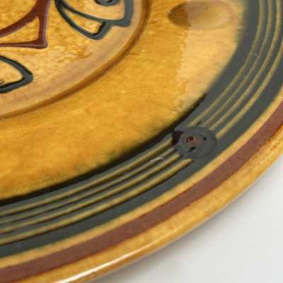 Large Glazed Earthenware Dish, Biot, c.1960