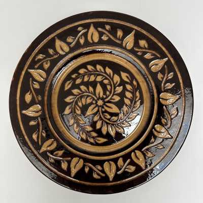 Large Glazed Earthenware Dish, Biot c.1960