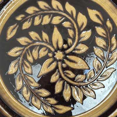 Large Glazed Earthenware Dish, Biot c.1960