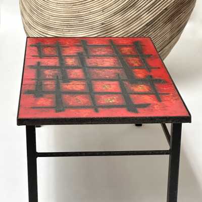 Lava Glazed Low Table, R&J Cloutier, France c.1960